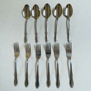Oneida Chateau Stainless Steel Forks Spoons 11 pieces Flatware Replacement